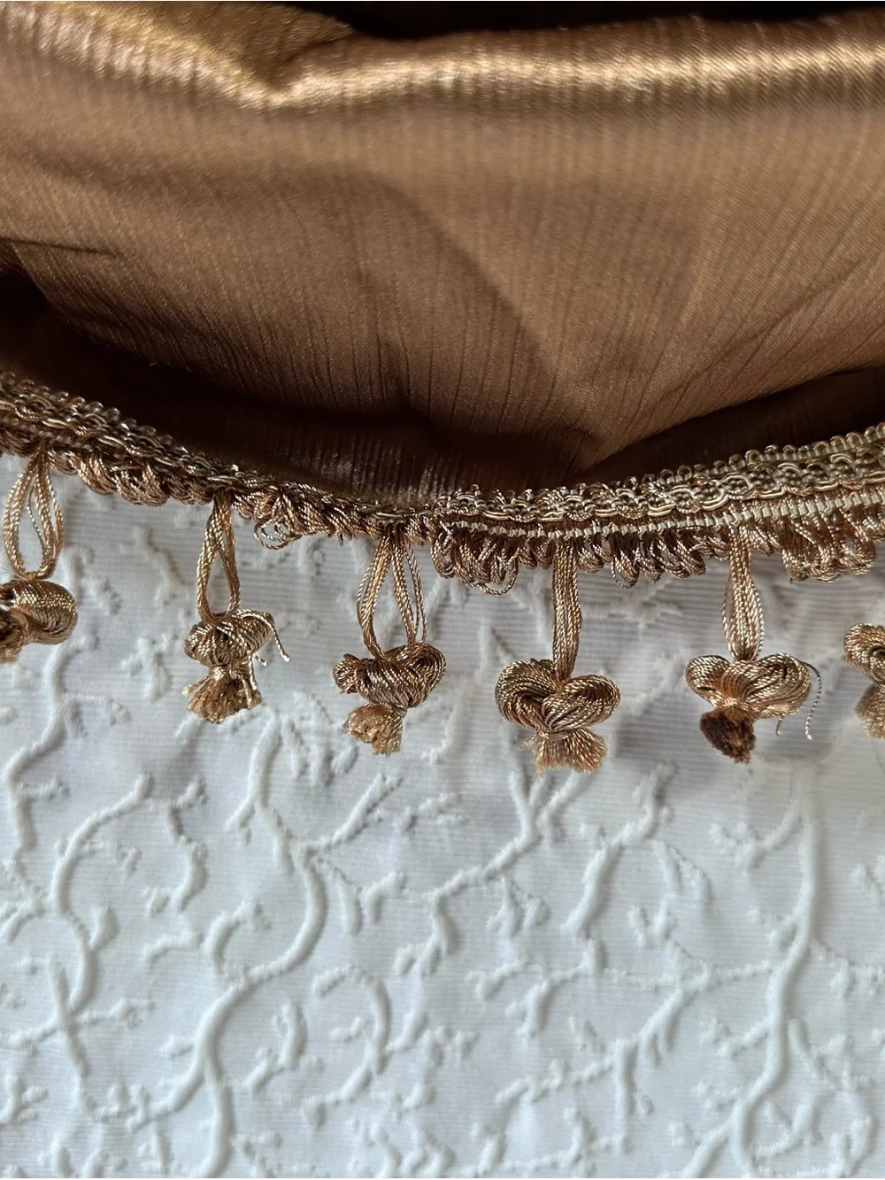 Elegant Brown Tassel Window Valance - Home Accents
